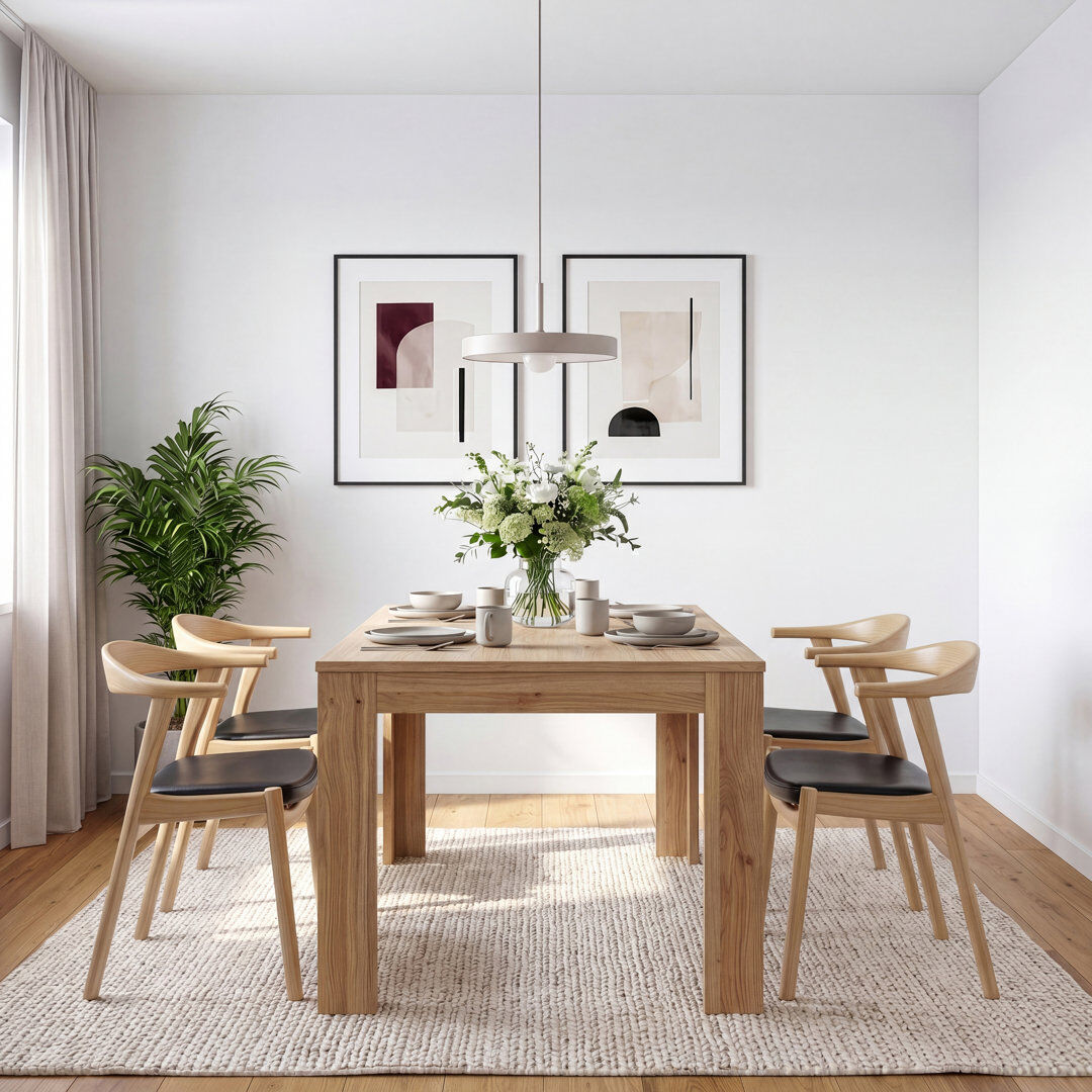 17 Stories Stepheno 175 " Extendable Rectangular Dining Table Brown