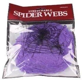 Uplift Essentials Stretchy Artificial Halloween Spider Web purple 0.53 Lb (240 G)