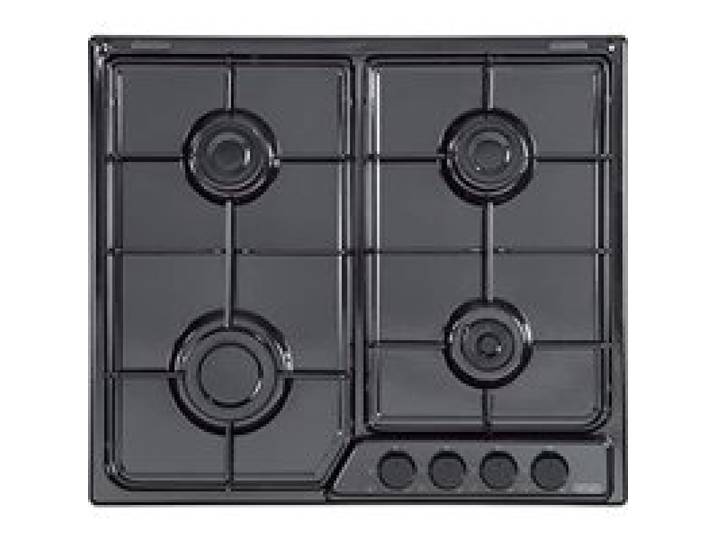 Plaque de cuisson au gaz - 4 feux - Largeur 60 cm - Noir