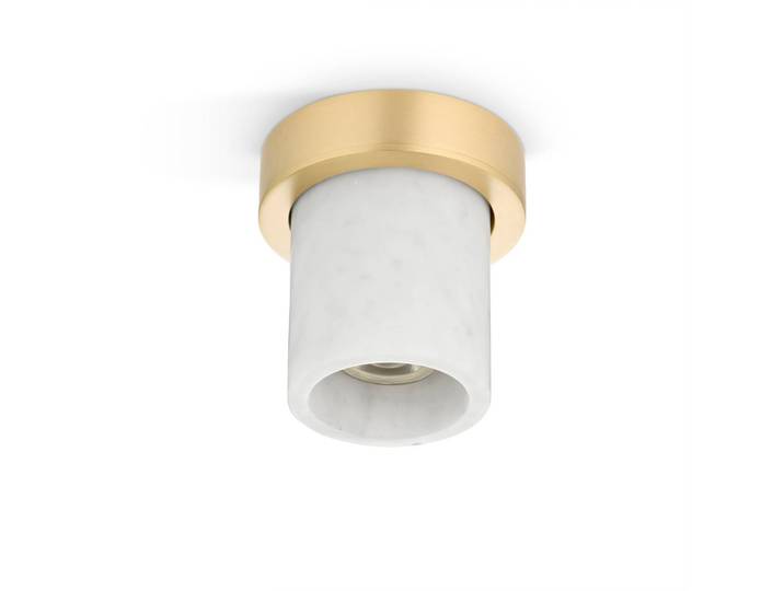 DESIGN BY US Deckenleuchte Miss Marble, dimmbar, weiß / opal, für Badezimmer, Stein, Design