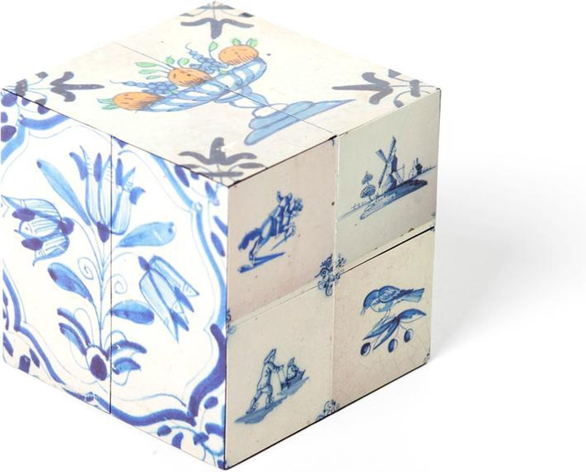 Lanzfeld Vouwkubus Delfts Blauw Art Cube Decoratief Beeld