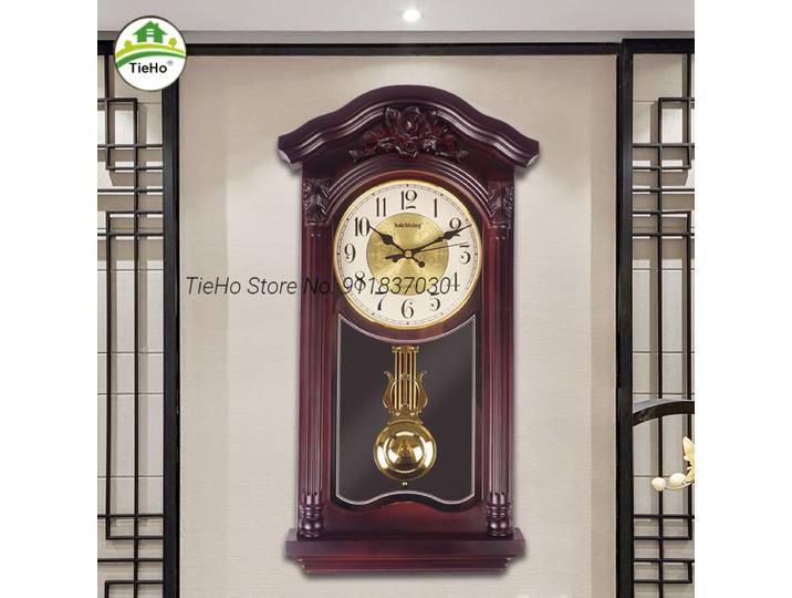 Grandes horloges murales silencieuses, horloge à pendule, décor mural de salon, horloge murale rétro en plastique, montres vintage, horloge de maison muette