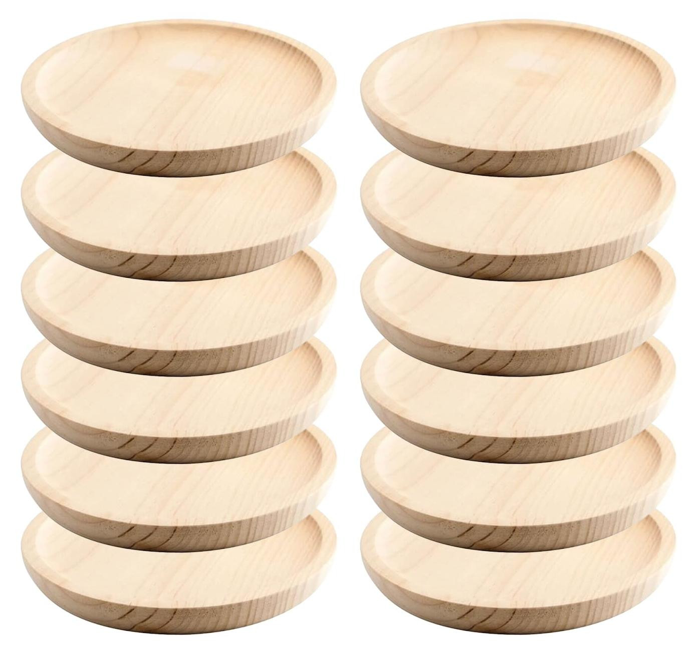 Dripio Holzteller Octopus set van 12, diameter 16 cm