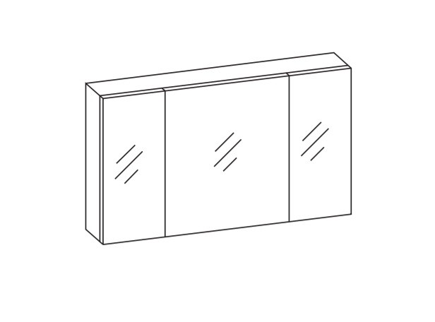 Artiqua Spiegelschrank, Anthrazit Glanz, 070-SDT-8-12-51 070-SDT-8-12-51