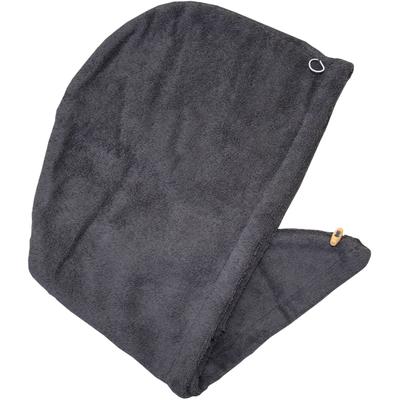 Turban-Handtuch DYCKHOFF "Opal Turban-Handtuch", grau (anthrazit), B:25cm L:70cm, Frottier, Frottier, Handtücher