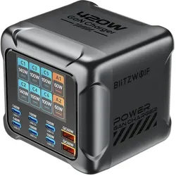 BlitzWolf BW-S33 420-W-Ladegerät, 8 Anschlüsse