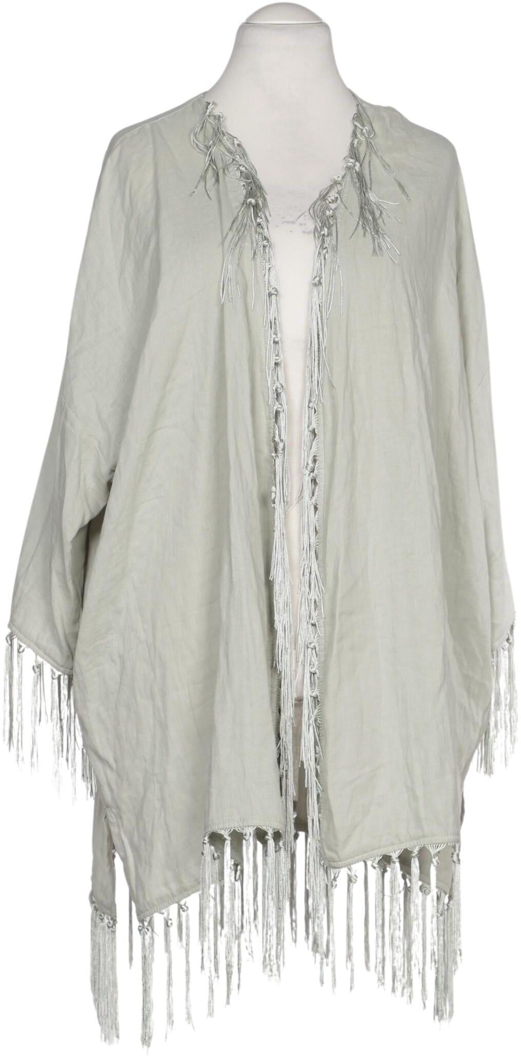 Ulla Popken Damen Strickjacke, Hellgrün, Gr. 4Xl, Baumwolle - Second Hand