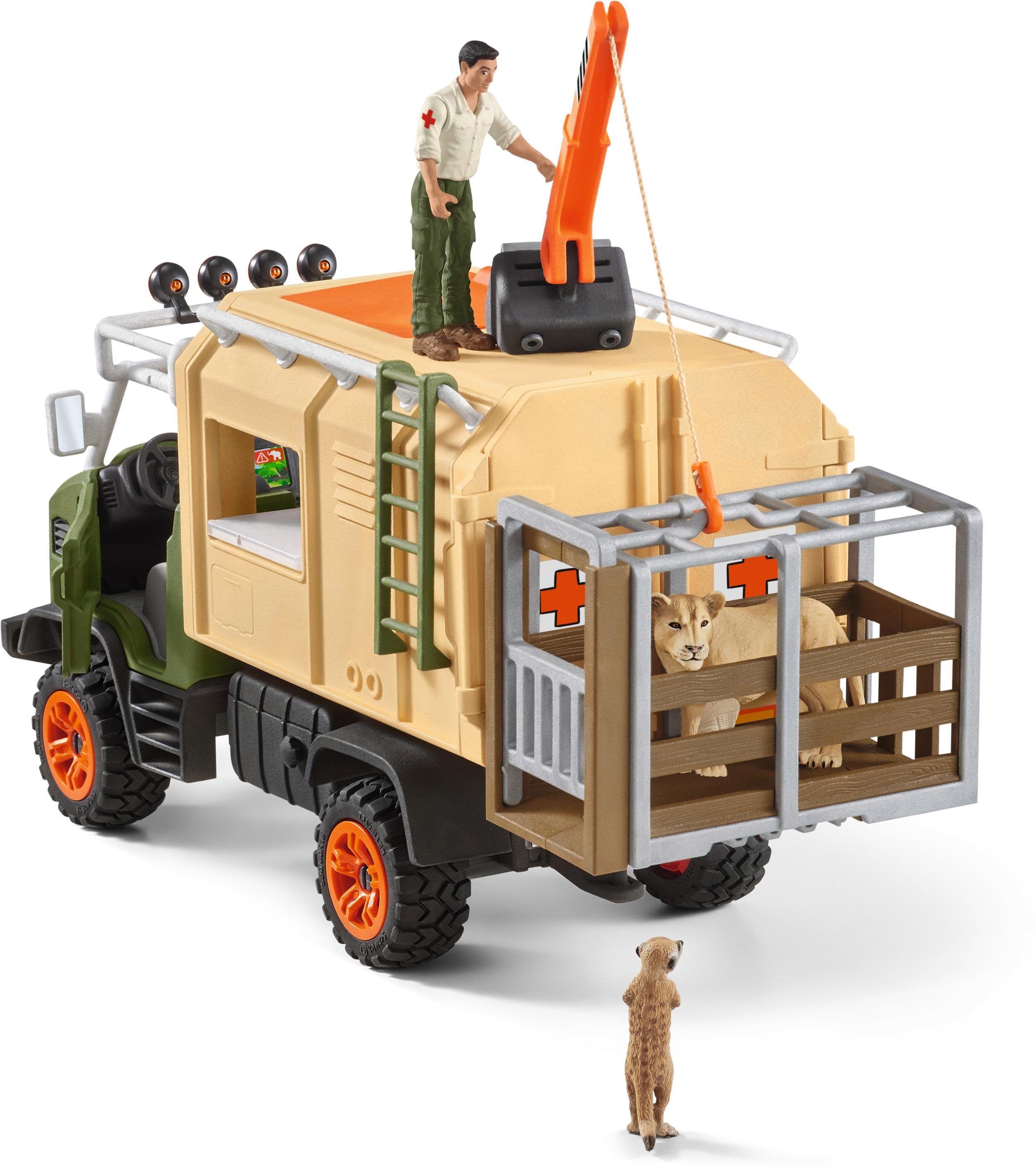 Spielwelt SCHLEICH "WILD LIFE, Grosser Truck Tierrettung (42475)", bunt, Spielfigurenwelten, Kinder, Kunststoff, Spielwelt, Made in Europe bunt Einheitsgröße