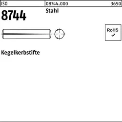 Kegelkerbstift ISO 8744 5x 10 Stahl 100 Stück