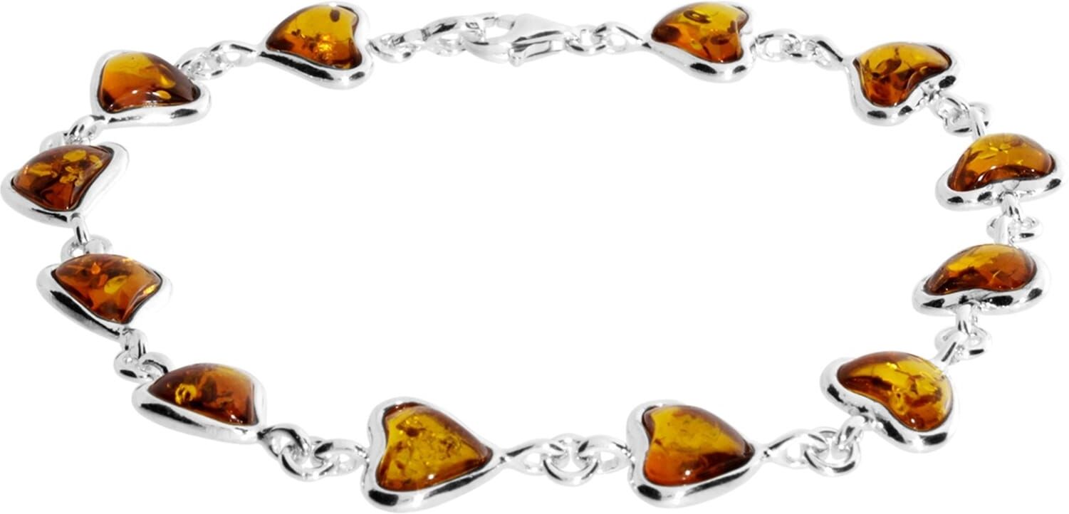 Armband OSTSEE-SCHMUCK "Ostsee-Schmuck Armband Herz Armband Herz", silber (weiß, neutral), Armbänder, Damen, 20cm, Silber 925 (Sterlingsilber), Armband