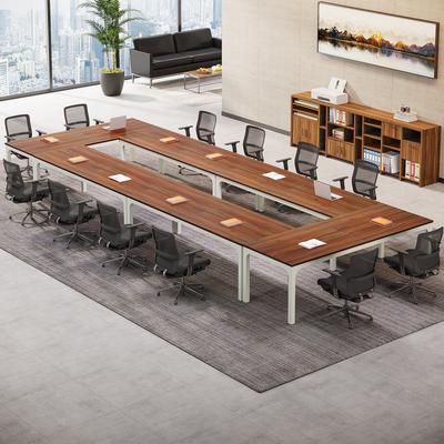 OEM Modern Office 13FT Conference Table Set of 6, Large Rectangle Meeting Table, 78.74-Inch Long Business Seminar Table