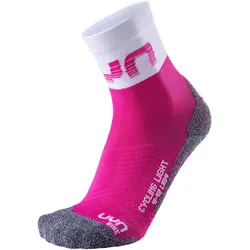 UYN Cycling Light Fahrradsocken mit Cool-Air-Flow Technologie aus Natex Damen pink/white 41-42