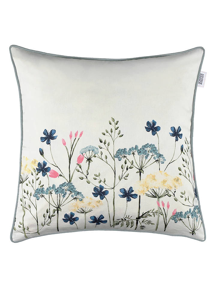 Schöner Wohnen Kissenhülle ''Hopeful'' in Weiß/ Hellblau/ Bunt - (L)45 x (B)45 cm - onesize