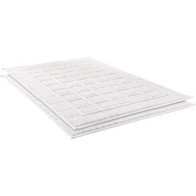 Badematte DYCKHOFF "Planet" Gr. 10, weiß, H:3mm, Baumwolle, Badematten, Badematte, Baumwolle, 2er Set Hotelmatte