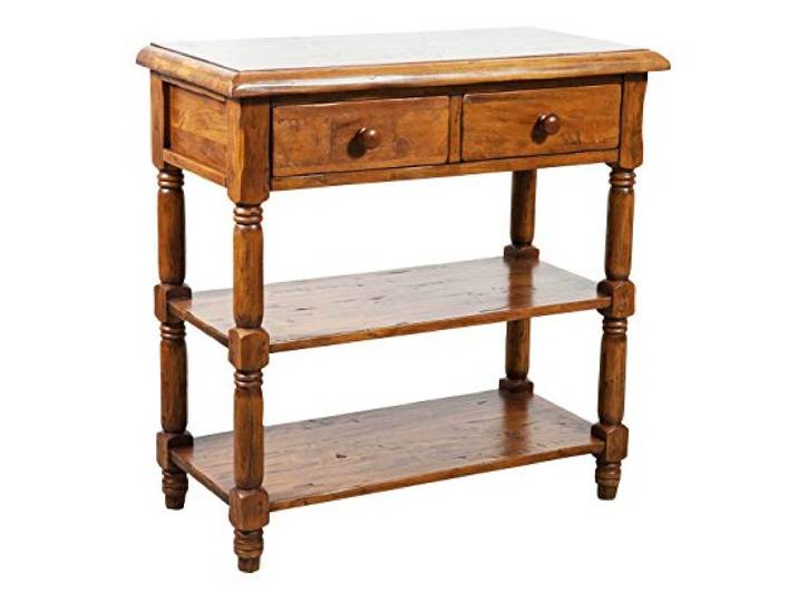 Biscottini Konsolentisch Holz 80x38x80 cm Made in Italy Konsolentisch Vintage Konsolentisch schmal