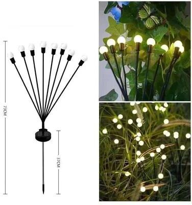 Inspired Living Solar Swaying Firefly Garden Lights For Outdoor Pathway Yard And Patio Decor 8head warm White