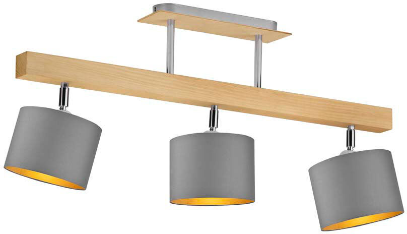 Canora Grey Fionn 3 - Light Kitchen Island Pendant Grey/Natural 40cm H X 75cm W X 75cm D