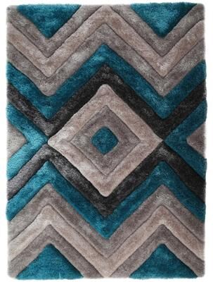 MDA Rugs Mateos Shag Collection Geometric Area Rug