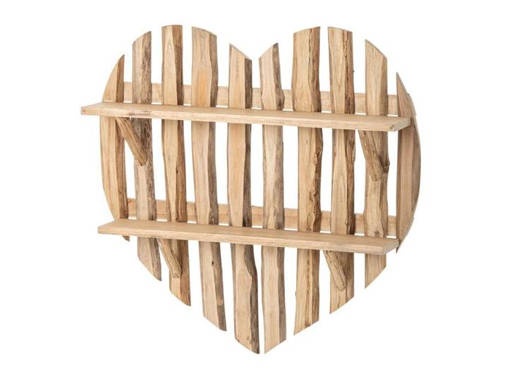 Étagère Murale Cœur en Bois  Chamonix  61cm Naturel