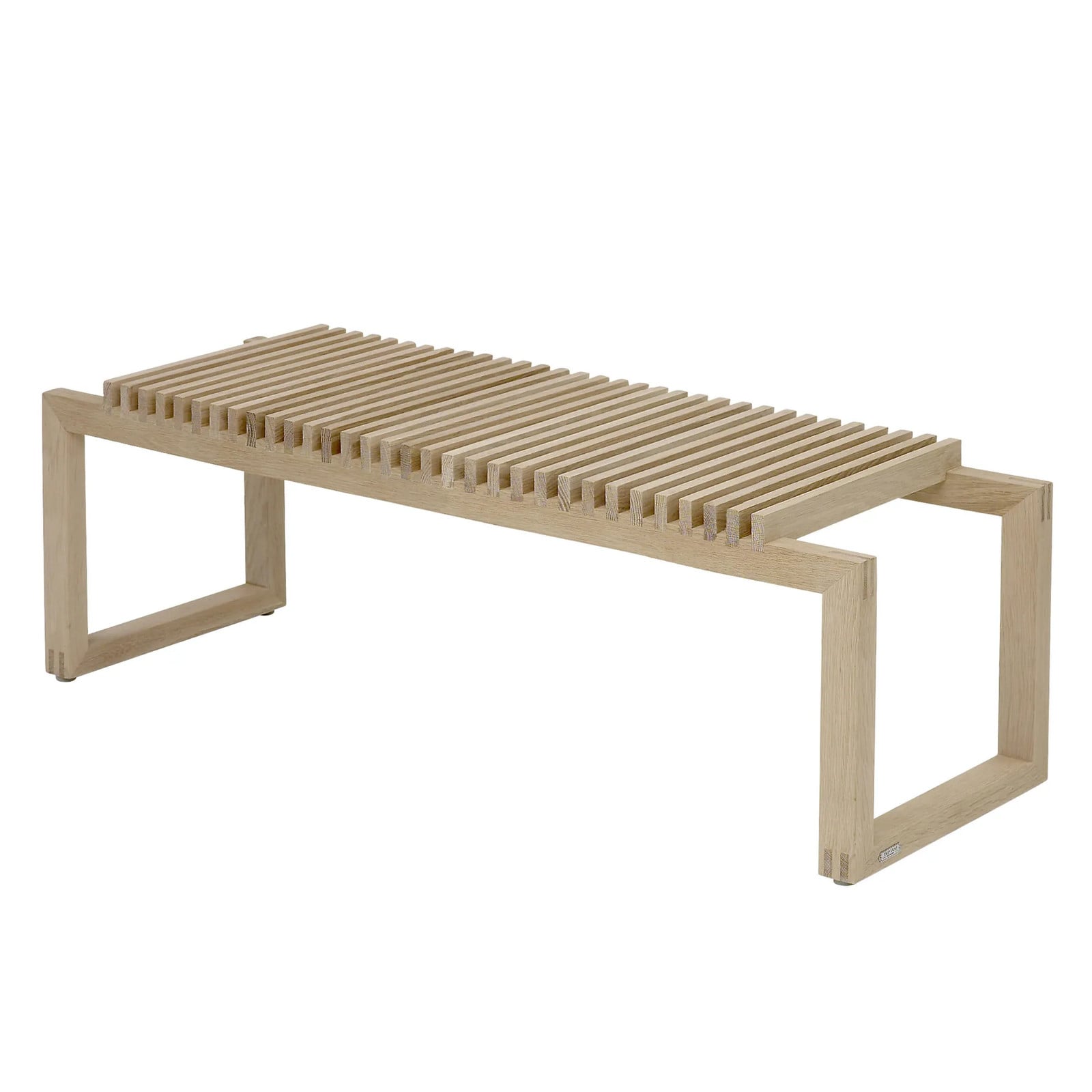 Fritz Hansen Cutter bank van eikenhout, 121 cm