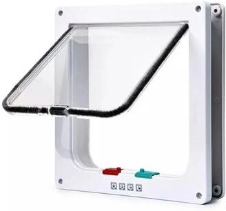 Uplifted Finds SafeGuard 4 Way Locking Weatherproof Cat Door white m