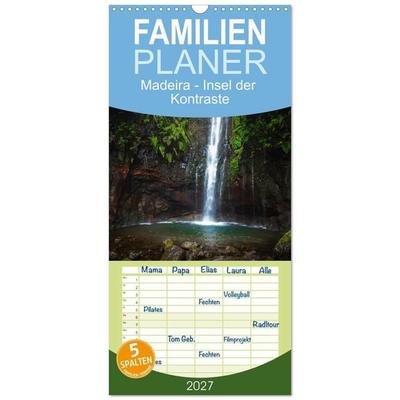 Familienplaner 2027 - Madeira - Insel der Kontraste mit 5 Spalten (Wandkalender, 21 x 45 cm) CALVENDO
