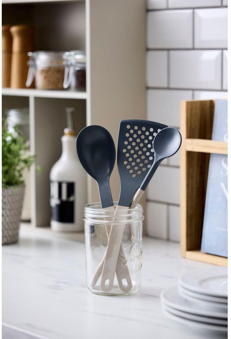 Kochbesteck-Set "Rosti Set Optima", blau (beige), Nylon, Kochbesteck-Sets, Kochbesteck-Set, 3-teiliges Küchenhelferset beige Einheitsgröße