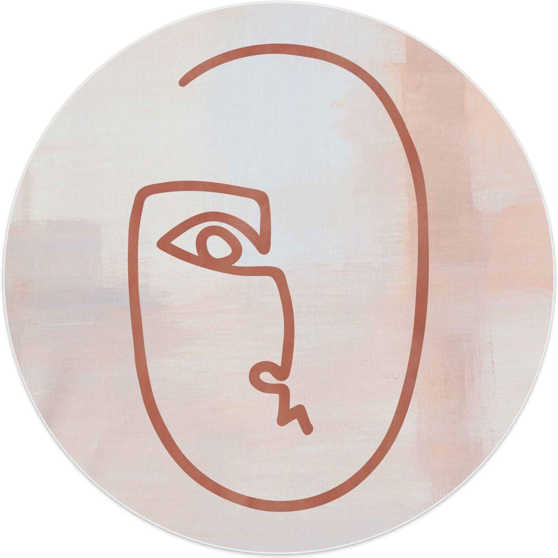Reinders! Wandbild REINDERS "Wandbild Gesicht Stiftzeichnung - Abstrakt", grün (farbe bild(er): khaki), B:50cm H:50cm, MDF, Bilder, Wandbild farbe bild(er): khaki B/H/T: 50cm x 50cm, Gesicht, 1 Stk.