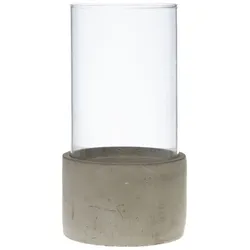 Windlicht Stein Röhre klein - Transparent Rund Peirre Amadeus 11.5x11.5 cm