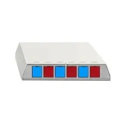 Rutenbeck 23510308 PoE+-Patchpanel Midspanlösung Aufputz für 3 PoE+ Endgeräte für Tisch-/Wandmontage REG-Montage