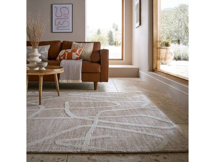 Kurzflorteppich Micah Beige 160 x 230cm Polyester