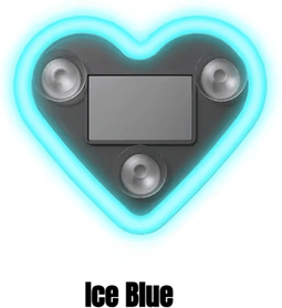 Inspire Curations Solar Heart LED Ambient Car Window Light ice Blue
