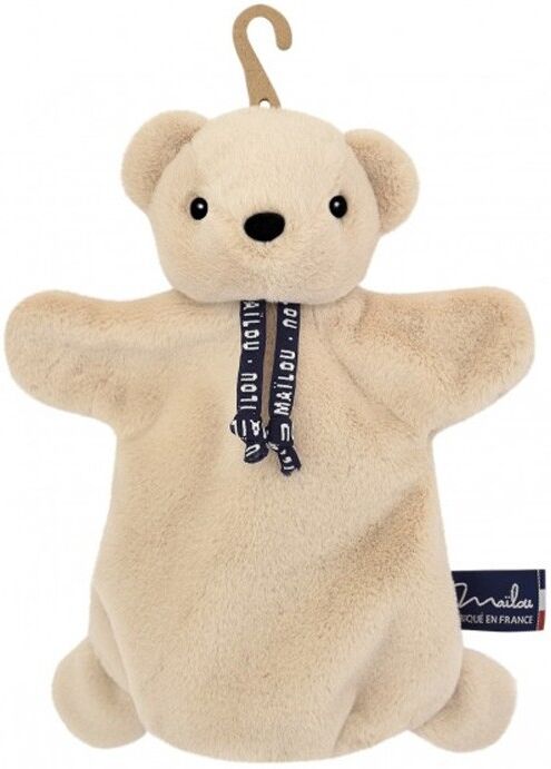 Doudou marionnette Dorlotin Ours Beige - Maïlou Tradition