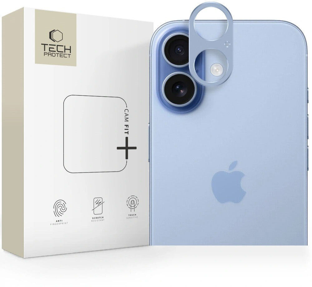 iPhone 17 - Tech-Protect CamAlloy Fit+ Kameralinsebeskyttelsescover - Blå