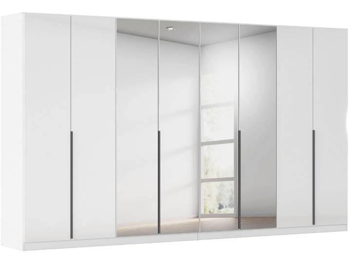 Drehtürenschrank, Alpinweiß/Hochglanz Weiß, 360x229x54 cm, Holzwerkstoff, Durchdachte Innenausstattung, Modern, Rauch