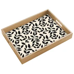 TABLETT Elegant - Gemustert - Schwarz - Beige Tray 40x30 cm