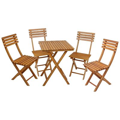 Balkonset GARDEN PLEASURE "ALAMEDA", braun (braun, braun, braun), B:155cm H:86cm T:55cm, FSC-zertifiziertes Massivholz, Sitzmöbel-Sets, Balkonset, für den Balkon geeignet