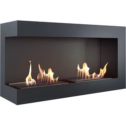 Bioethanol Ethanol Kamin Biokamin DELTA 900 Schwarz Wandkamin Kamin Ofen