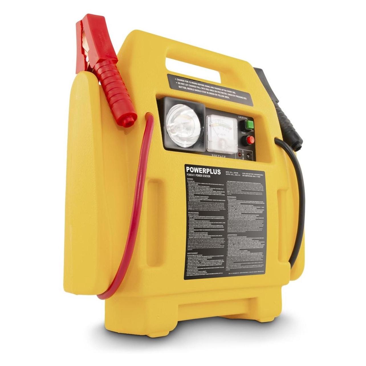 Powerplus 4-in-1-Energiestation mit Starthilfe und Kompressor (900 A, 7000 mAh) (65908712)