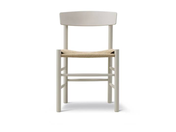 Fredericia Furniture J39 Stuhl Pebble grey-geflecht natur