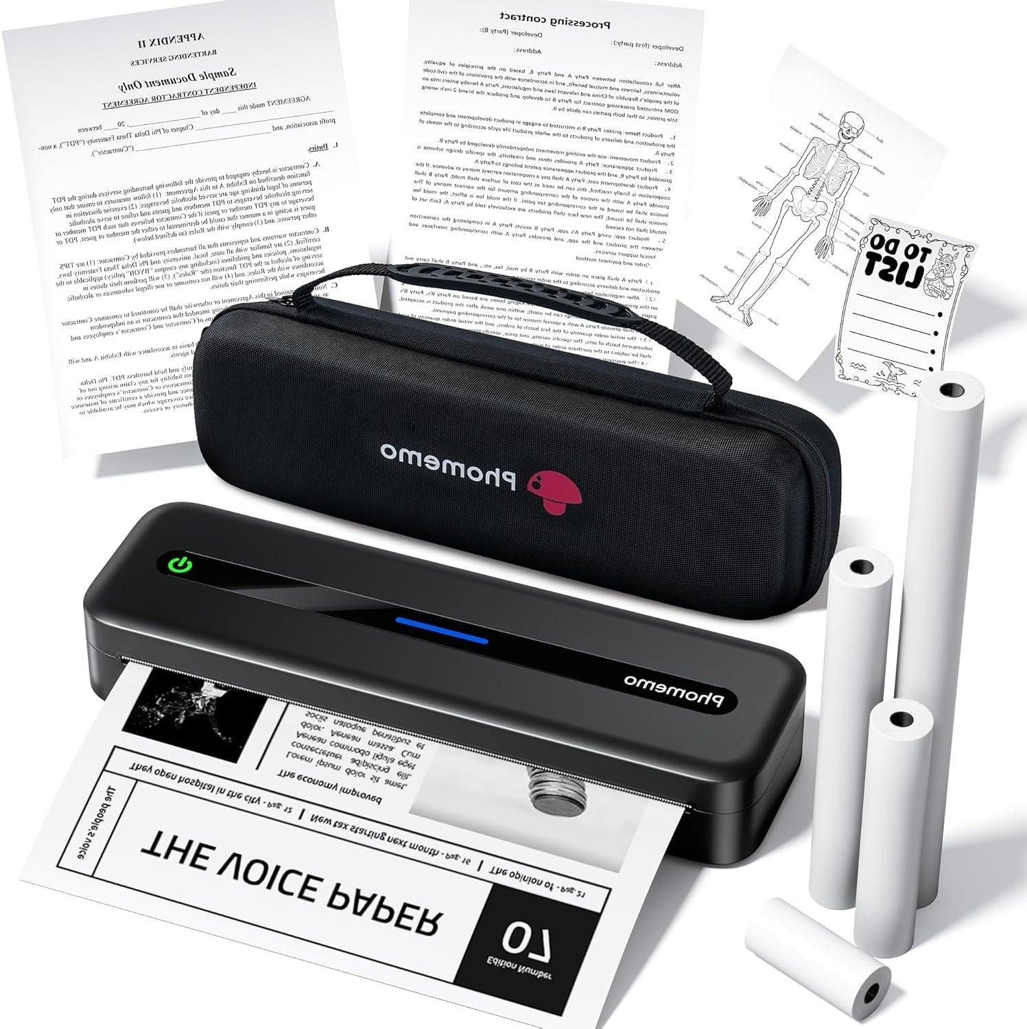 Selius Thermische Bluetooth Printer - Draagbare Inkless Mobiele Printer