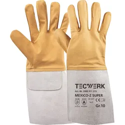 Schweißerhandschuhe Mexico Z Super Gr.11 gelb/grau EN 388/407/12477 10PA TW