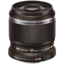 OM System M.Zuiko Digital ED 30mm F3.5 Macro (Black) (Micro Four Thirds, Micro Four Thirds), Objektiv, Schwarz