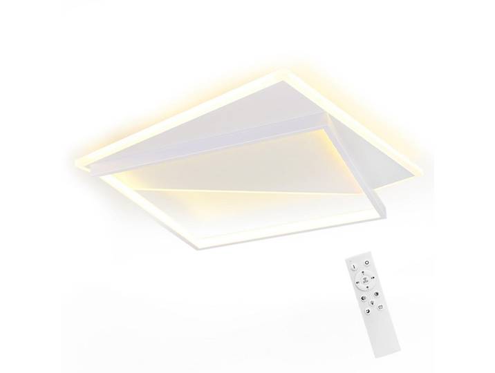 Nettlife Led-Deckenleuchte Alexander 48/48/6 cm, Weiß, Metall, Quadratisch, LED integrated, 48x6x48 cm, Lampen & Leuchten, LED Beleuchtung, LED-Deckenleuchten