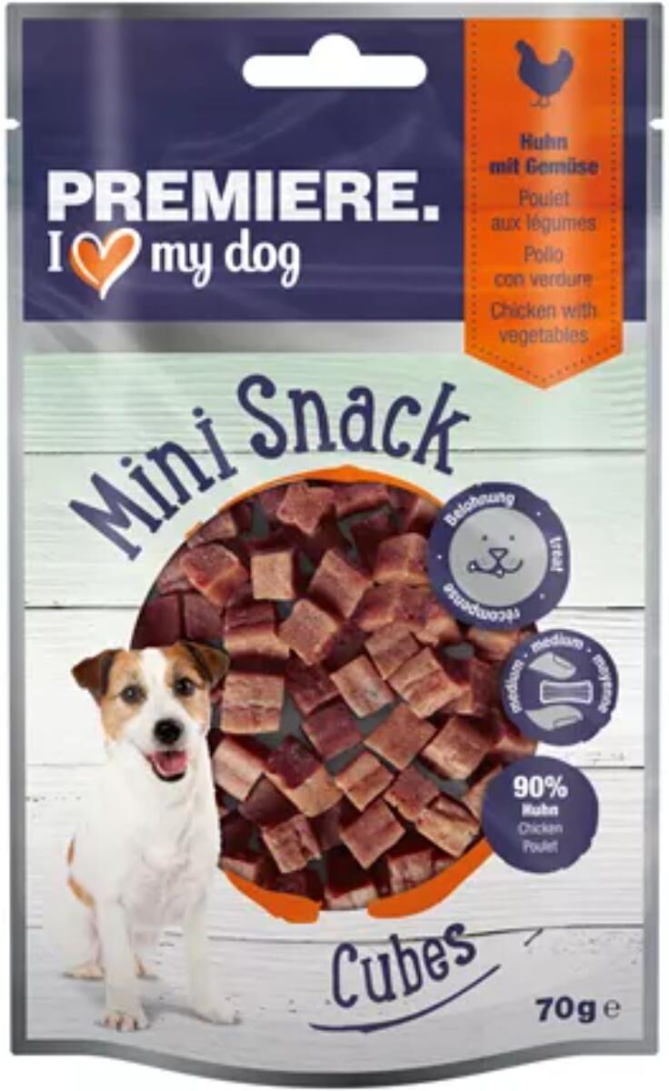 Premiere Dog Mini Snack Cubes 70G Pollo Carote Spinaci