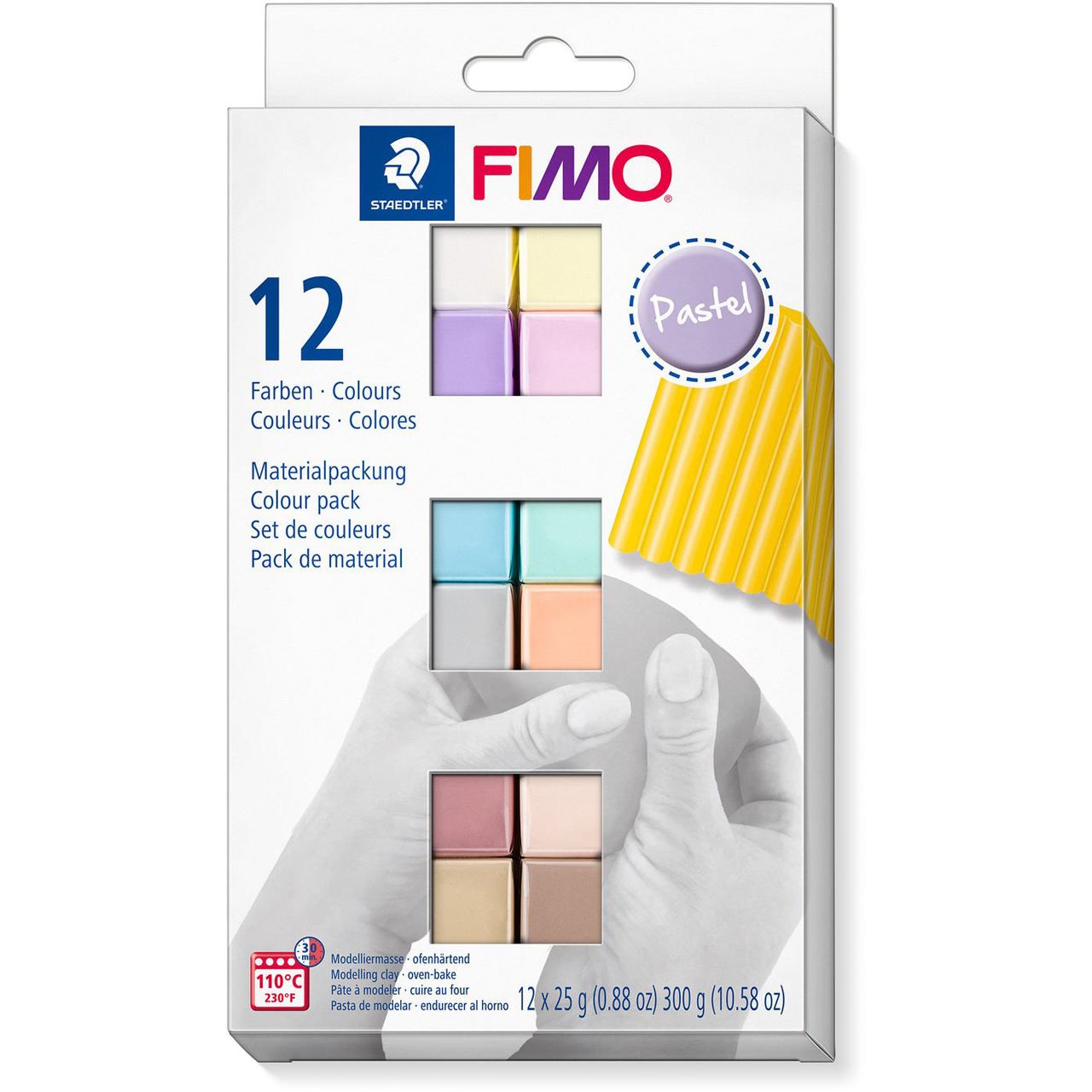 Fimo Soft Modelliermasse-Set "Pastel", 12er Set