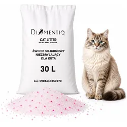 Diamentiq Żwirek silikonowy niezbrylający dla kota 30L (Nicht klumpend, Schnell absorbierend), Katzenstreu