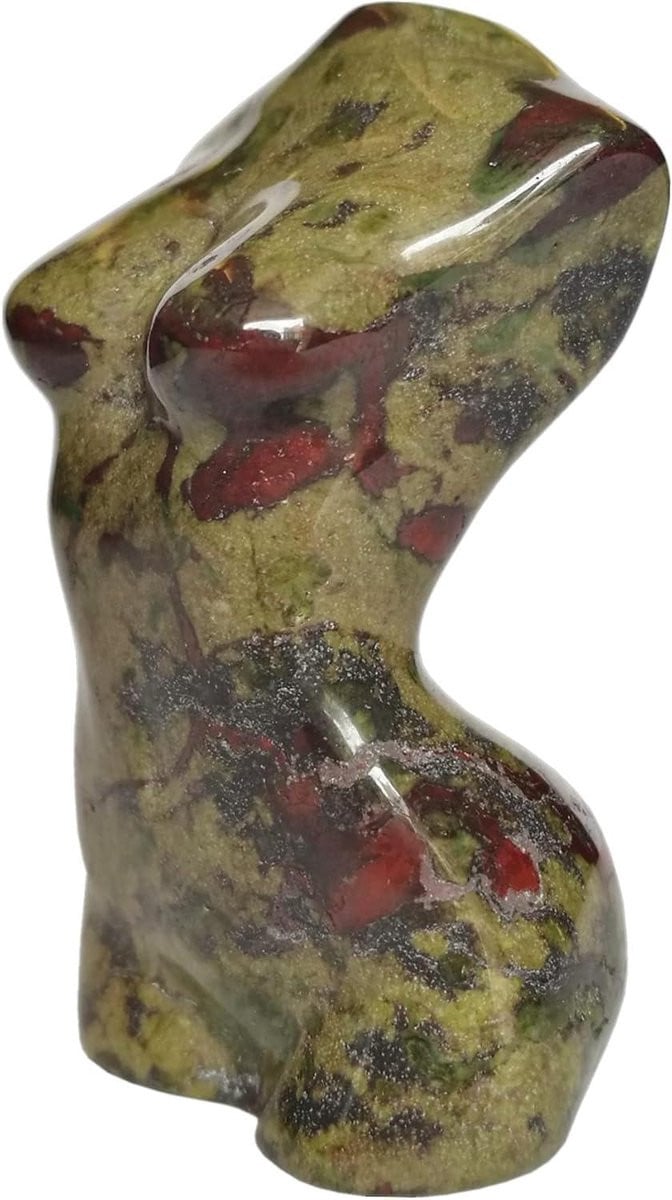 Drakenbloed Jaspis Kristallen Vrouwenfiguur - Natuurlijke stenen sculptuur voor meditatie en decoratie - 50 mm