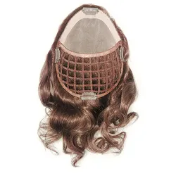 Belle Madame Echthaar Haarteil - Bordeaux 10/27/20R+Root8 Chocolate/Cream-Root