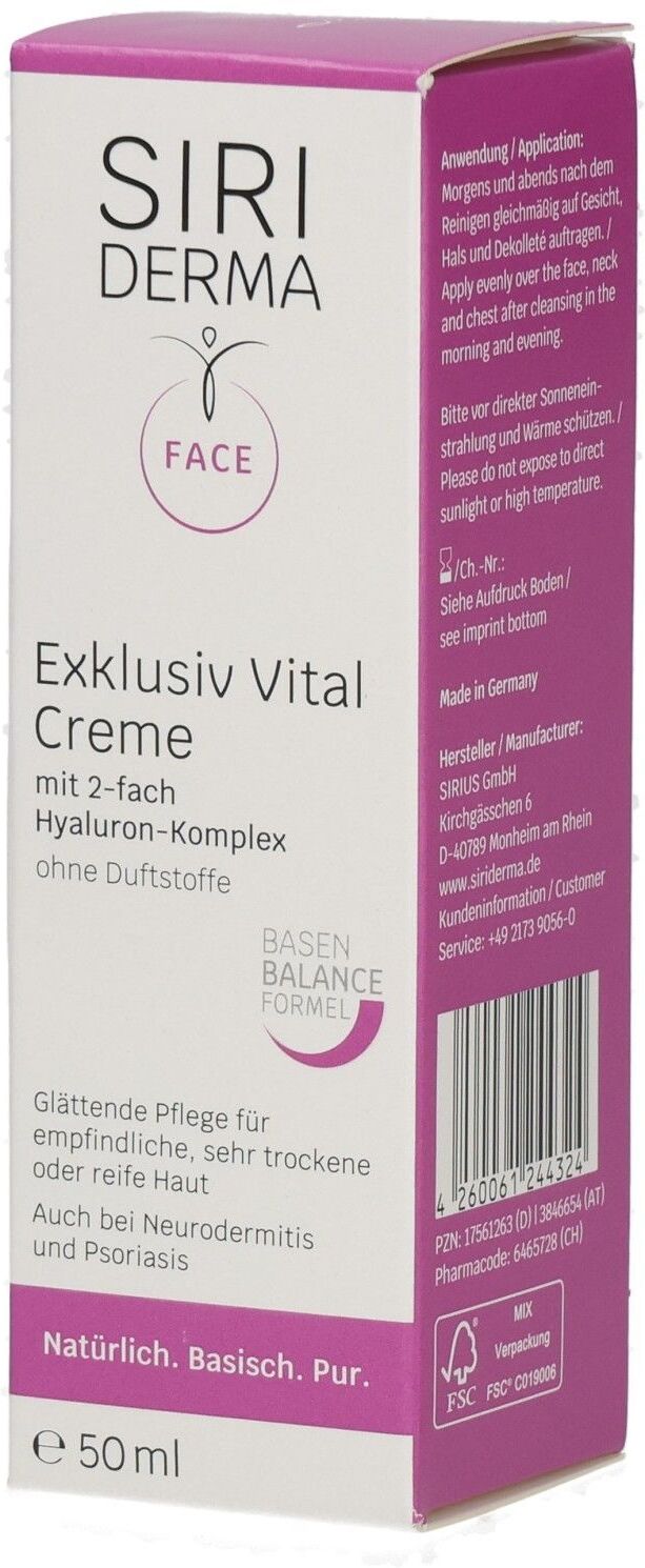 Siriderma Excl.vital CR OD 50 ml Creme